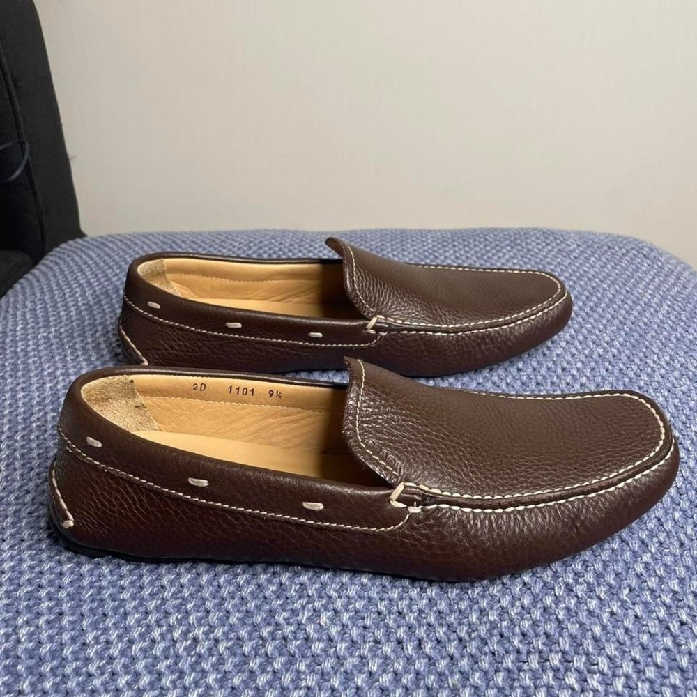 Prada brown leather loafers. Size 9.5 #luxury #loafers - Picture 4 of 7